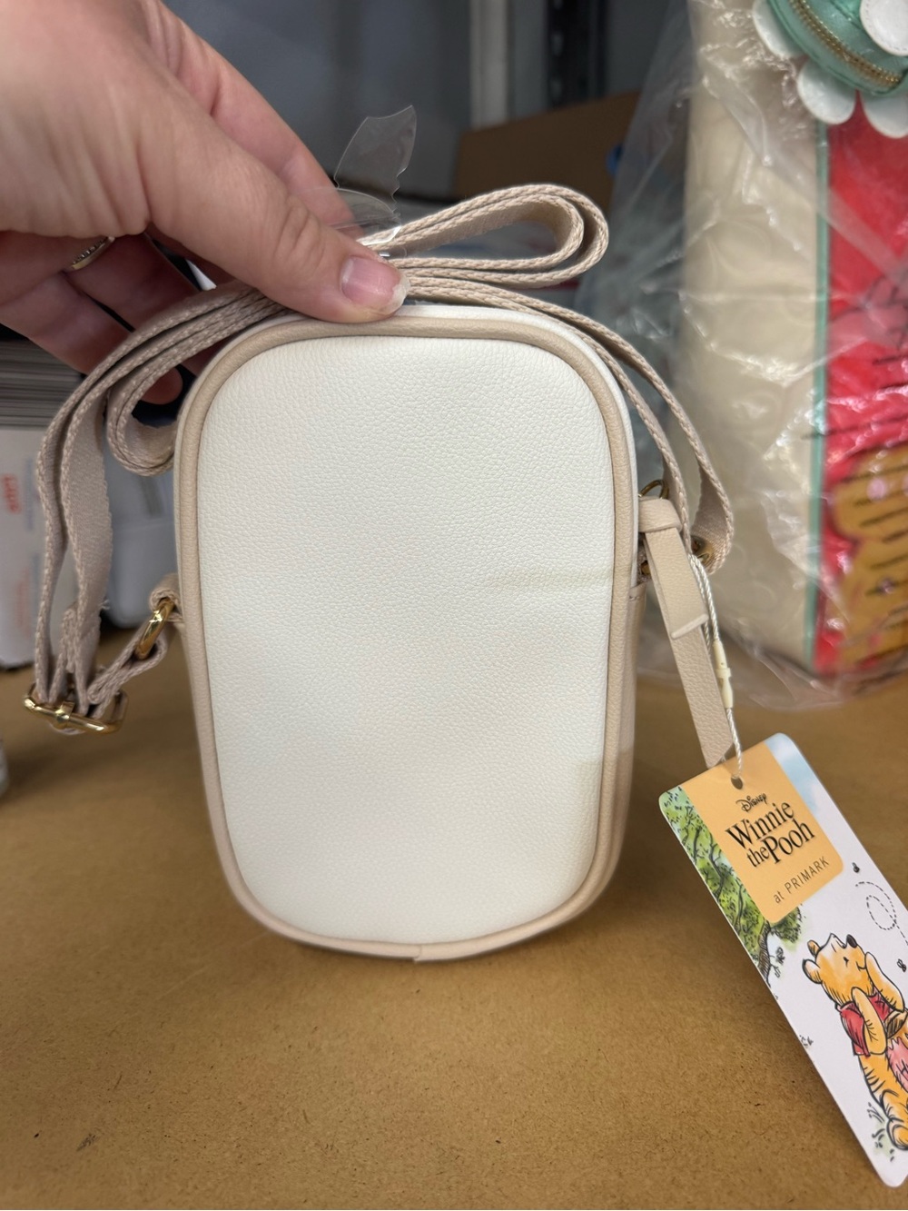 Disney Primark Winnie the Pooh Cream Crossbody with Multicolor Character Print - Picture 3 of 5